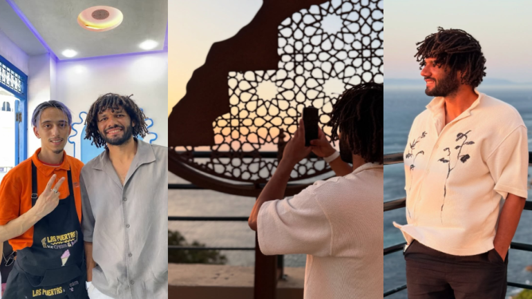 لاعب المنتخب المصري محمد النني يقضي العطلة بشمال المغرب